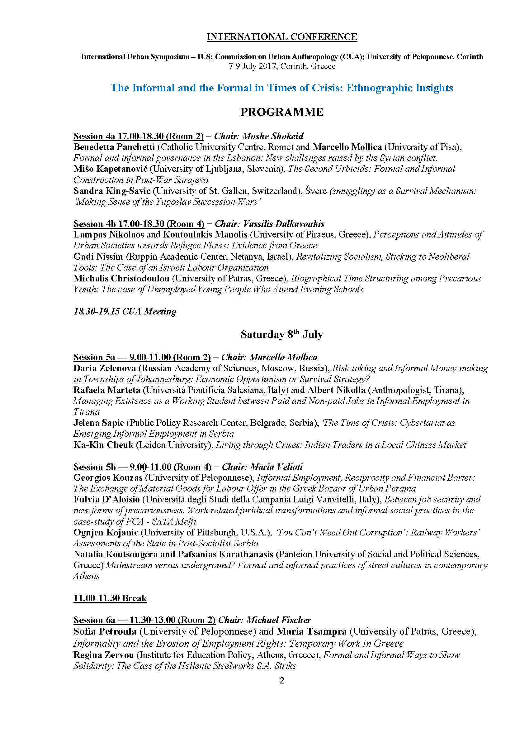 Programme Corinth 2017 Page 2